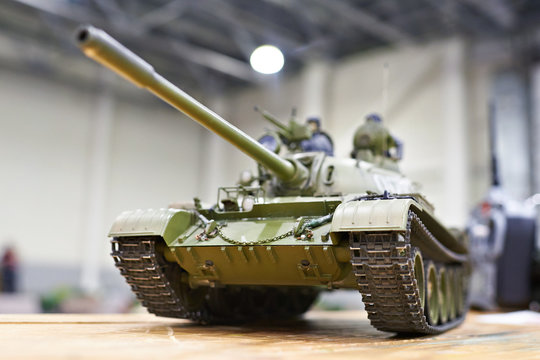 Model of soviet tank T-54 on radio control