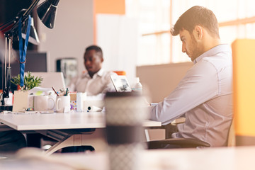 Fototapeta premium startup business people group working everyday job at modern office