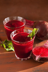 fresh healthy beetroot juice and vegetable
