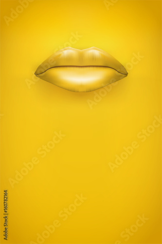 advertisement woman lips poster female lips on yellow background yellow background images for flyers