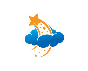 Magic Cloud Logo Template Design Vector, Emblem, Design Concept, Creative Symbol, Icon