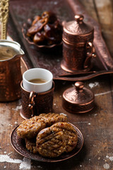 peanut butter and dates raw cookies..style rustic
