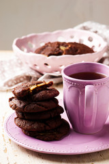 peanut butter stuffed cookies..style rustic