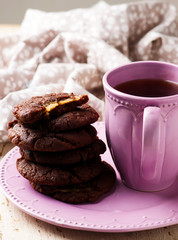 peanut butter stuffed cookies..style rustic