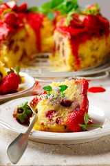 Fresh Strawberry Yogurt Cake.
