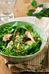 mackerel ,new potato and arugula salad.