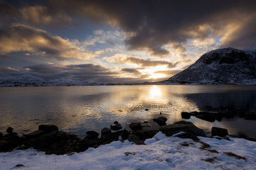 Obraz premium Lofoten islad in the winter