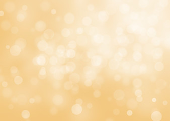 Abstract illustration bokeh light on golden background