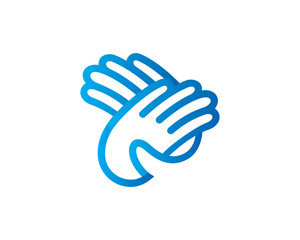 Social Hand Logo Template Design Vector, Emblem, Design Concept, Creative Symbol, Icon