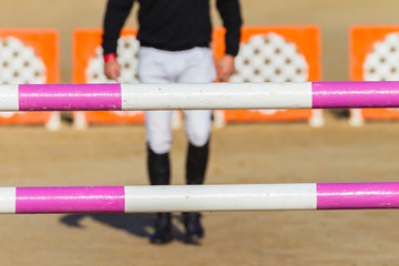 Equestrian Rider Walking Gate Poles