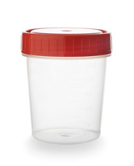 Plastic container for urine isolated
