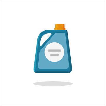 Detergent bottle vector icon, flat cartoon style chemical container illustration isolated on white background
