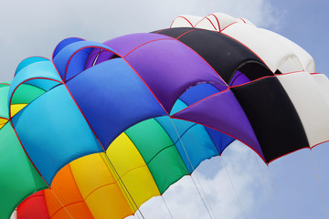Fototapeta premium beach activities paragliding