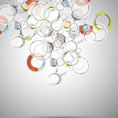 Abstract backgrounds light lines of molecules