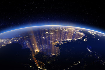 Planet Earth world. Elements of this image furnished by NASA