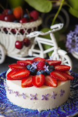 Vanillal cheesecake with strawberry