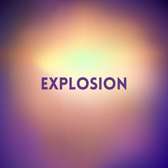 square blurred background - sunset colors With motivating quote