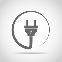 Wire plug icon. Vector illustration.