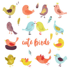 Vector icon cartoon bird