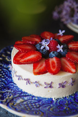 Vanillal cheesecake with strawberry