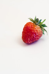 Strawberries on white background