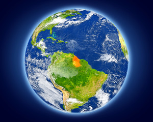 Fototapeta premium Guyana on planet Earth