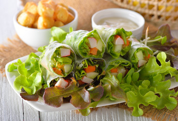 Salad roll  for healthy