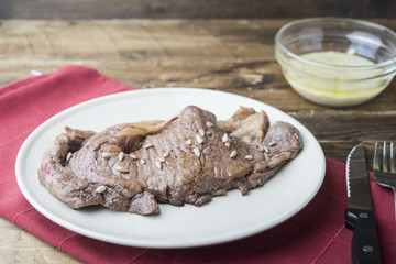 Steak with sauce