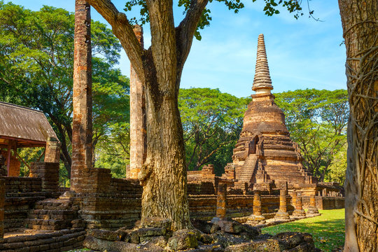 Wat Nang Phaya at Si Satchanalai Historical Park, a UNESCO World Heritage Site in Thailand