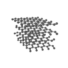 Graphite model molecule. Isolated on white background.Cartoon style.