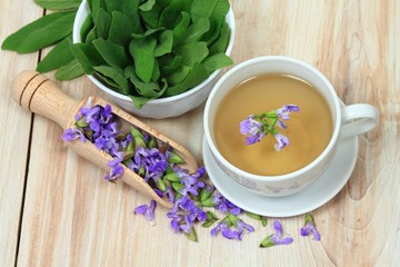 Sage herbal tea, Salvia officinalis