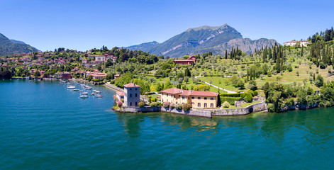 Fototapeta na wymiar Bellagio - Pescallo - Lago di Como (IT) - Parco e Villa Serbelloni - Rockefeller Foundation