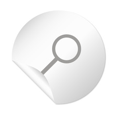 Runder Sticker - Lupe grau