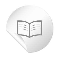 Runder Sticker - Buch