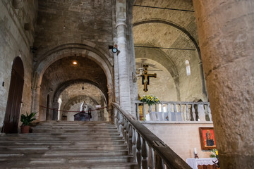 Fototapeta na wymiar Ancient Romanesque church. San Leo. Rimini