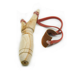 wood catapult (slingshot) on white background