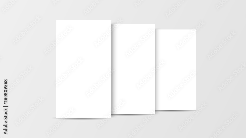 Wall mural 3d mockup mobile app interface. blank app screen. horizontal 9:16 aspect ratio in white color tone c