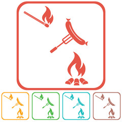 Grilled sausager icon