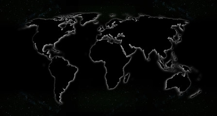 Landkarte * Weltkarte Nacht
