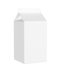 milk box isolated on white background, 3D rendering