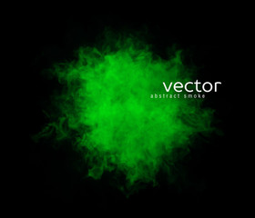 Vector illustration of smoky shape on black background.