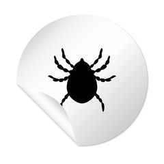 Runder Sticker - Zecke
