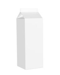 milk box isolated on white background, 3D rendering