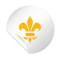 Runder Sticker - Lilie Ornament