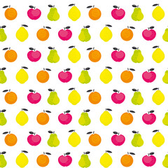 simple cute summer fruit icon set for labels, surface design.  vector illustration for web and print design.