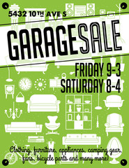 Fototapeta na wymiar Garage Sale Poster