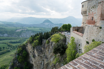 Fototapeta premium Castle of San Leo. The fortress of Cagliostro. Rimini