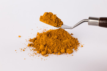 pigment on a white background