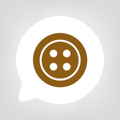 Kreis Sprechblase - Knopf braun