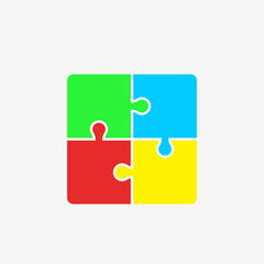 Puzzle. Vector. Flat.